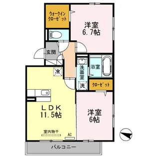 コウジィーコート【3階】の間取り