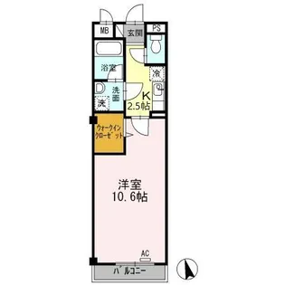 1Kの間取り画像