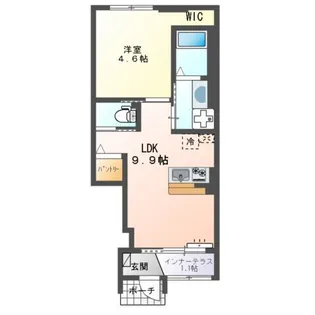 イーストヒルズI【1階】の間取り