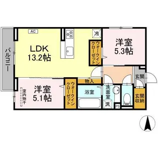 グレイスガーデンC【2階】の間取り