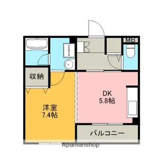 プチ・ソレイユ【303号室】の間取り