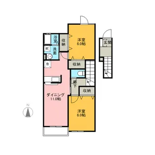 カメリアE【2階】の間取り
