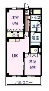サン・ソレイユ西条 弐番館【2階】の間取り