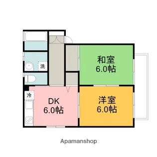 カサ・デ・安芸【101号室】の間取り