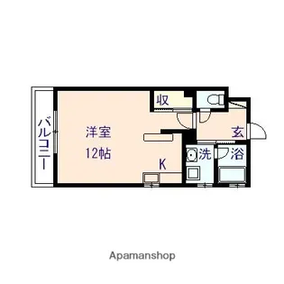 パークビスタ中央【103号室】の間取り