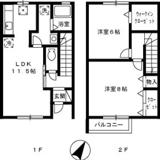 FAIRY COURTI【1階】の間取り
