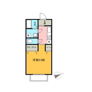 グランモア西本【1階】の間取り
