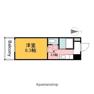 グランドール西原【807号室】の間取り