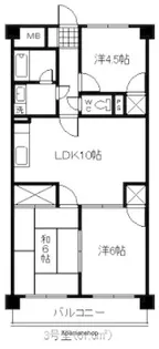 サンシティー十日市【2階】の間取り
