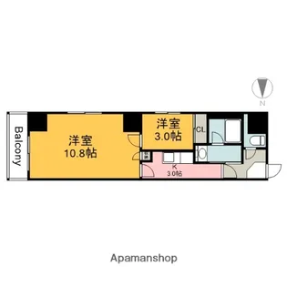 クレセントヒルズ【8階】の間取り
