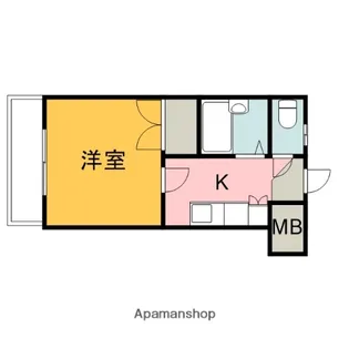 リバーパレス牛田新町【3階】の間取り