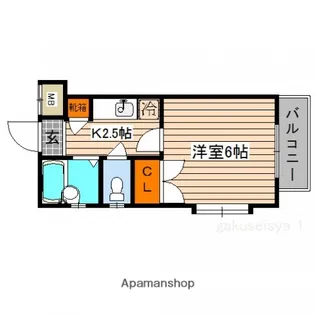 リバーパレス牛田新町【1階】の間取り