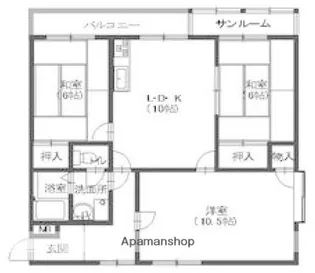 広島県広島市安佐南区緑井4丁目【マンション】の間取り