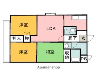 ベージュ大木【3階】の間取り