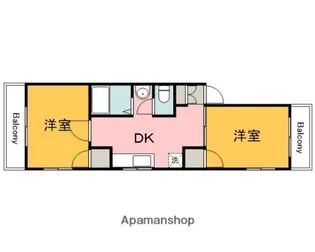霞ハイツ【2階】の間取り