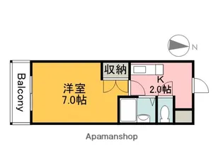 87Gメゾンマスイ(旧 メゾン増井)【111号室】の間取り