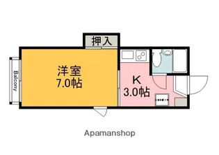 ウィング牛田【1階】の間取り