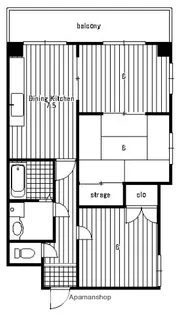 クォーレ羽衣【3階】の間取り