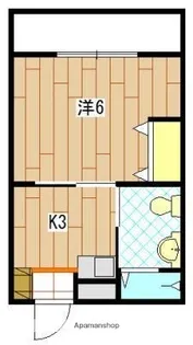 広島県広島市西区三滝町【マンション】の間取り