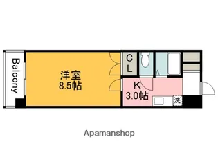 広島県広島市西区三篠町3丁目【マンション】の間取り