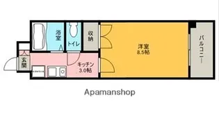 広島県広島市西区三篠町3丁目【マンション】の間取り