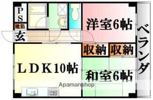 ハーシオンフルタⅡ【2階】の間取り