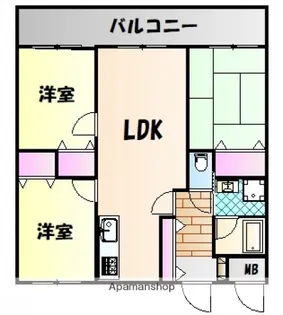 CAROCASAB棟【2階】の間取り