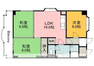 広島県広島市安佐南区東原3丁目【マンション】の間取り