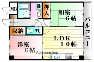 広島県広島市安佐南区東原1丁目【マンション】の間取り
