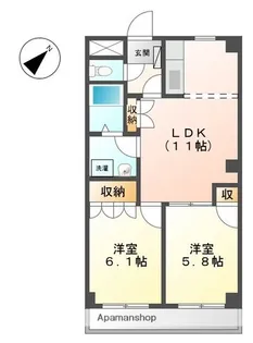 サニーヒルズ【1階】の間取り