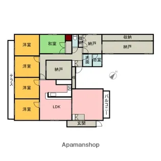 松尾牛田マンション【1階】の間取り