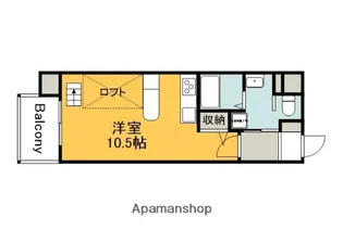 グランドポレストーネ東平塚【204号室】の間取り