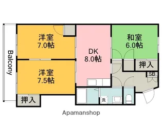 的場レジデンス【2階】の間取り
