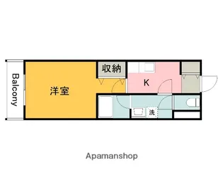 コスモ平和大通【3階】の間取り