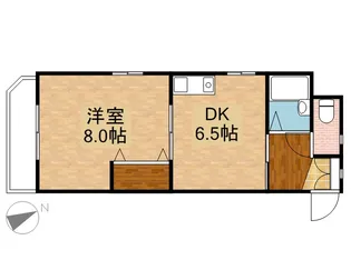 あずまビル【403号室号室】の間取り
