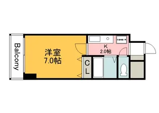 エスポアール楠木【403号室】の間取り