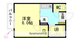 広島県広島市南区西蟹屋3丁目【アパート】の間取り