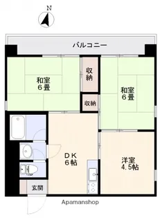 第二正守ビル【302号室】の間取り