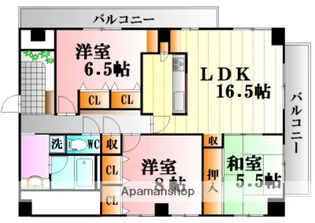 広島県広島市東区中山東1丁目【マンション】の間取り