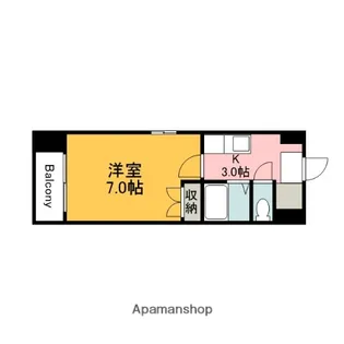 バオバブ白島【7階】の間取り