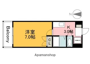 バオバブ白島【7階】の間取り