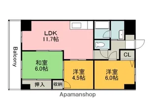 シャルマン財官Ⅰ【4階】の間取り