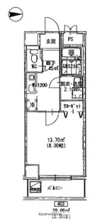 アクシーズビル【402号室】の間取り