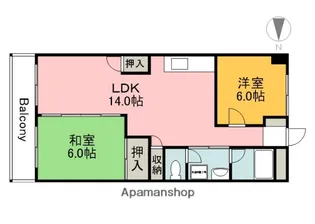リバーサイド観音【605号室】の間取り