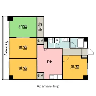 リバーサイド観音【4階】の間取り