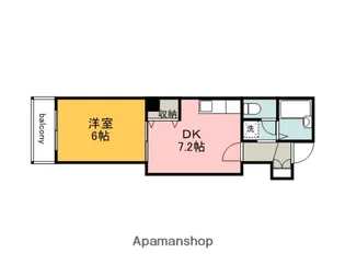 WELCOME舟入【2階】の間取り