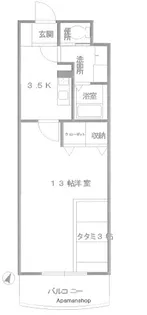 グランドルチェ国泰寺【6階】の間取り