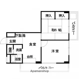 アップル比治山【5階】の間取り