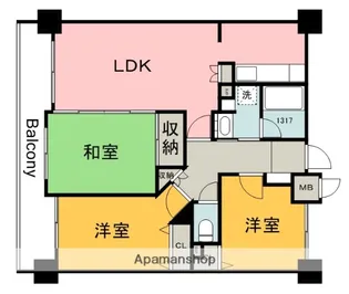 フローレンス光町【5階】の間取り