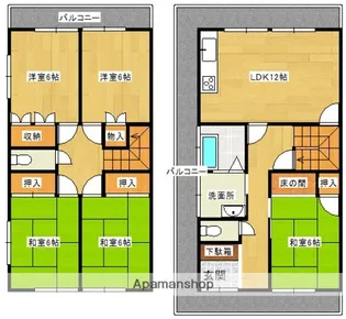 広島県広島市南区向洋大原町【一戸建】の間取り